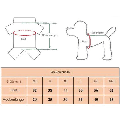 Hundekleidung: Kapuzen-Sweatshirt für Hunde - Warme Fruchtmusterjacke für kaltes Wetter