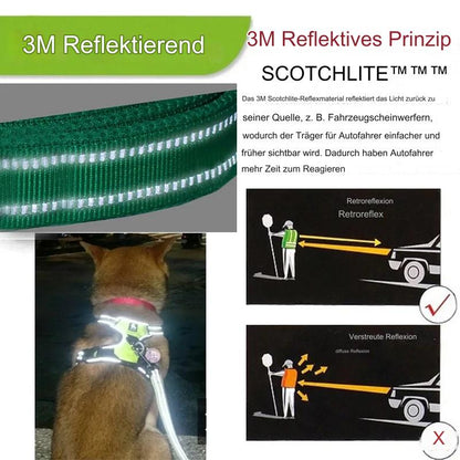 Hundegeschirr mit reflektierendem, verstellbarem, atmungsaktivem Brustgurt für kleine, mittlere und große Hunde