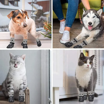 Hunde Socken/Hunde Schuhe - Wasserdichte Sohle