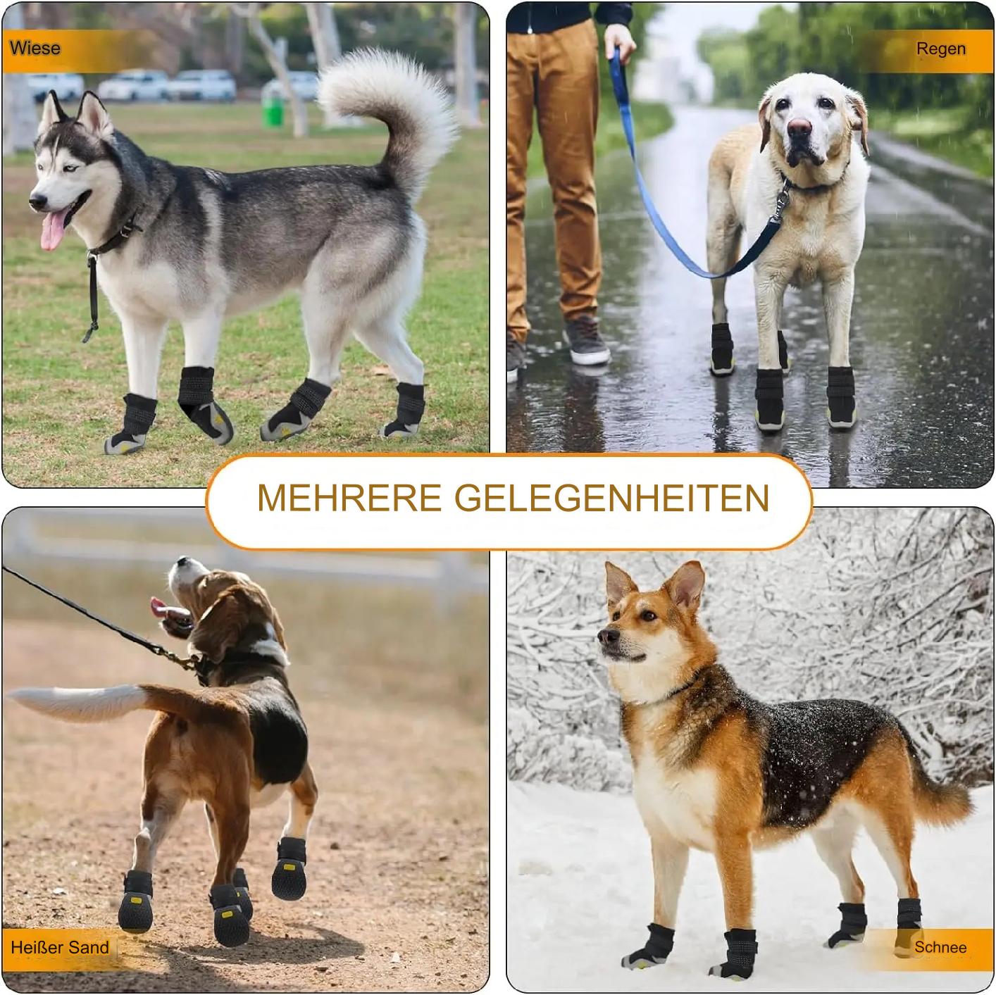 Hochwertige Hunde Schuhe - Rutschfeste Sohle / Atmungsaktiv / Wasserfest